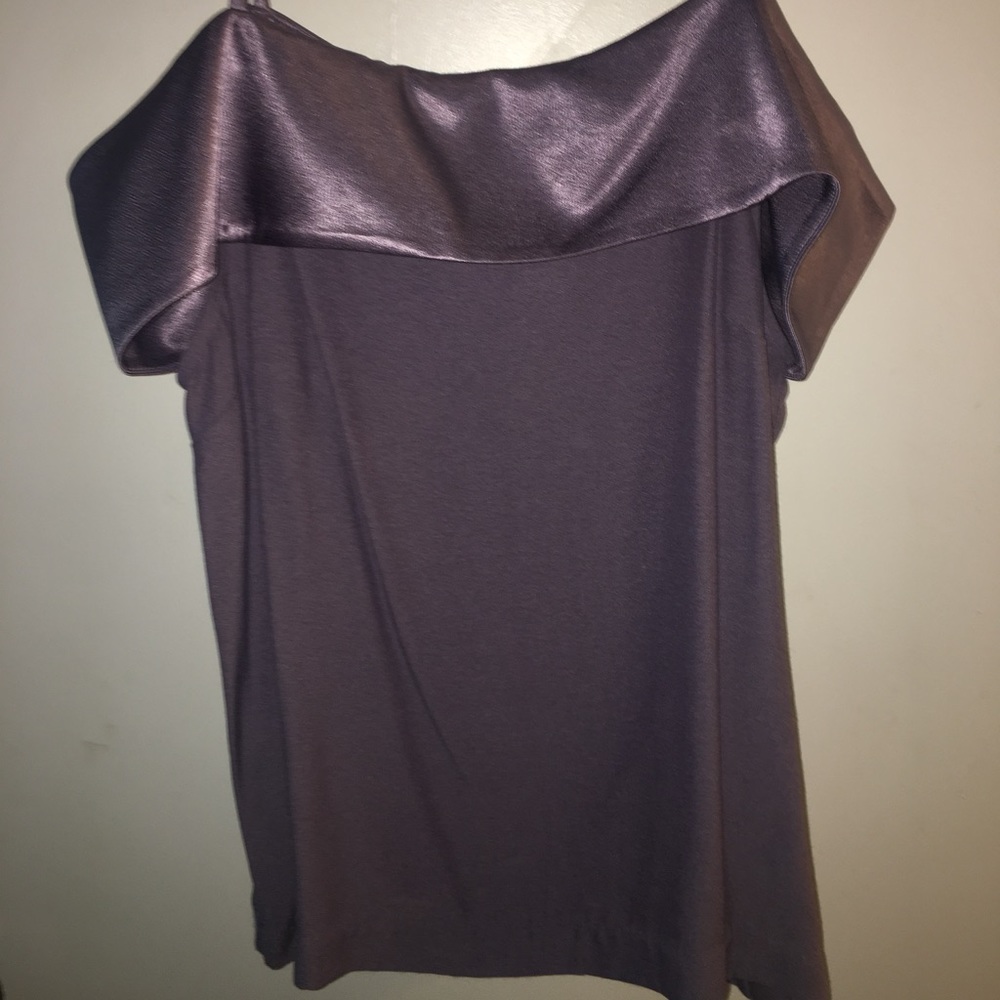 H&M Off the Shoulder Silky Purple Top